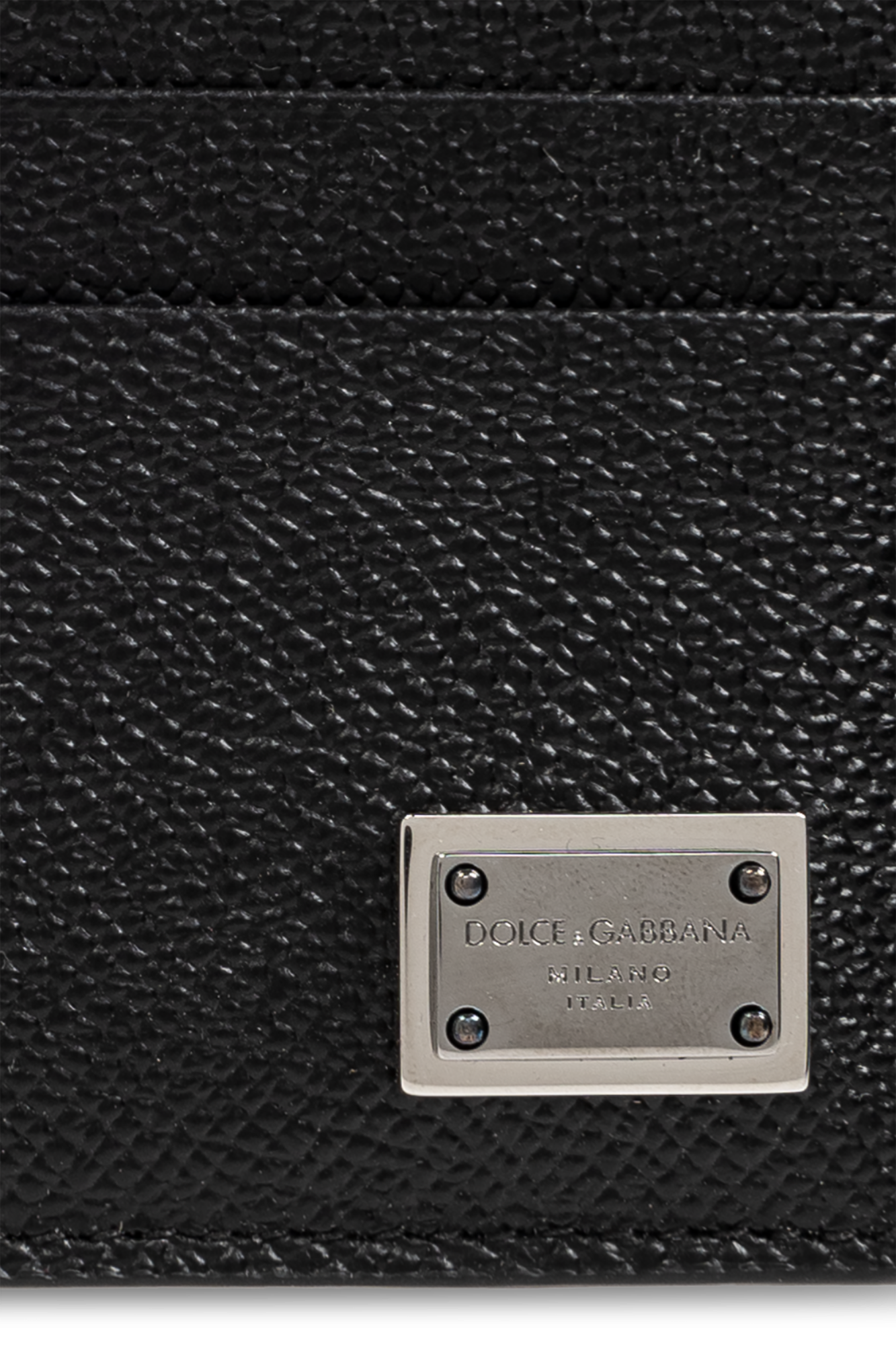 Leather Card Holder With Logo/ブラック/Dolce & Gabbana Dolce & Gabbana logo-print Leather Card Holder | Black